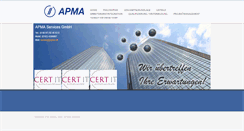Desktop Screenshot of apma.de